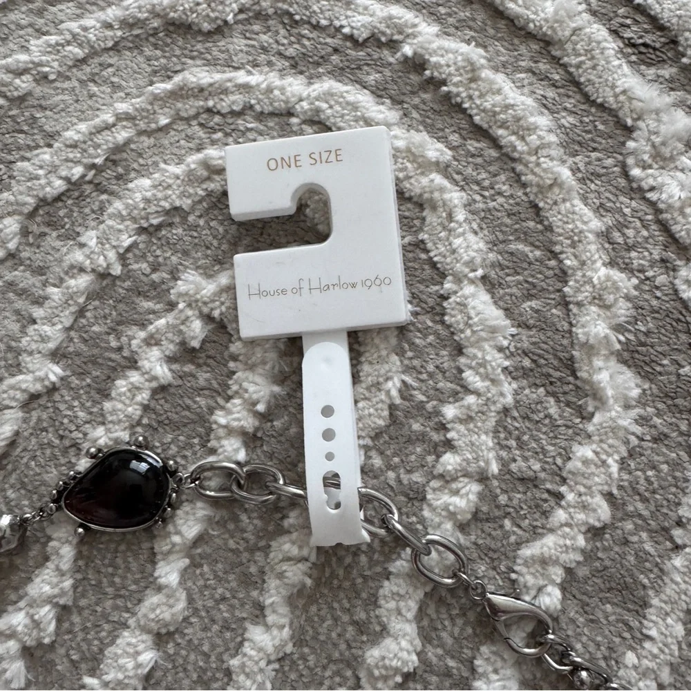 House of Harlow stone chain belt